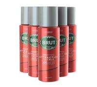 BRUT ATTRACTION DEODORANT BODY SPRAY 200ML 3 OR 6 PACK