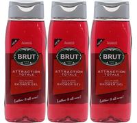 Brut Attraction Totale All-In-One Hair & Body Shower Gel 500ml X 3