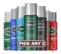 Brut Mix & Match Any 2 Deodorant Body Spray 200ml for Men Long-Lasting Fresh Fragrance Authentic Masculine Scents Choose from Brut Musk, Original, Sport Style & Total Attraction Paris Deodorant Spray