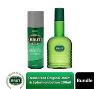 Brut Original Men's Grooming Bundle Body Spray & Splash Aftershave Lotion 200ml