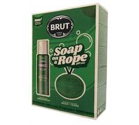 Brut Gift Set 200ml Deodorant Spray + 150g Soap On A Rope