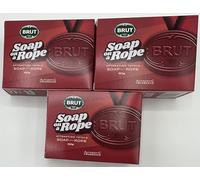 Brut Soap on a Rope Bundle. Brut Attraction Totale Soap on a Rope 150g Limited Edition 3 Pack. Mens Soap Bar, Woody Fragrance with Citrus Notes and White Musk
