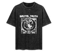 Brutal Truth End Time Album T-Shirt Graphic Tee Printed Top Mens Black Shirt XL
