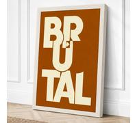 Brutal Typography Canvas Wall Art Print 24x16 Inch (61 x 41 cm)