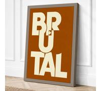 Brutal Typography Canvas Wall Art Print 30x20 Inch (76 x 51 cm)