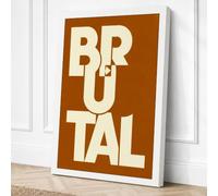 Brutal Typography Canvas Wall Art Print 30x20 Inch (76 x 51 cm)