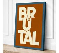 Brutal Typography Canvas Wall Art Print 30x20 Inch (76 x 51 cm)