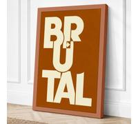Brutal Typography Canvas Wall Art Print 30x20 Inch (76 x 51 cm)