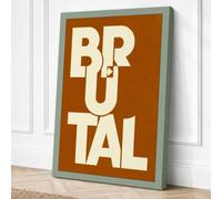 Brutal Typography Canvas Wall Art Print 36x24 Inch (91 x 61 cm)