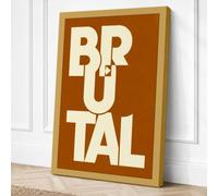 Brutal Typography Canvas Wall Art Print 36x24 Inch (91 x 61 cm)