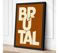 Brutal Typography Canvas Wall Art Print 36x24 Inch (91 x 61 cm)
