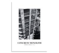 Brutalist Architecture Poster - Concrete Monolith | Industrial Office Decor & Photography Print - A3
