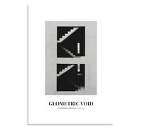 Brutalist Architecture Poster - Geometric Void | Large Living Room Statement Art - A2