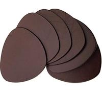 Brute Strength - Full grain leather coasters - Brown - Semi-round - 10 pcs - Ovale coaster for glass - Coasters for drinks - includes holder