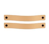 Brute Strength - Leather Cabinet Handles - Natural - 2 Pack - 20 x 2.5 cm - Kitchen, Bathroom, Dresser & More