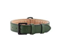 Brute Strength Leather Dog Collar Dark Green XL 56-63 cm