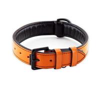 Brute Strength Leather Dog Collar Orange XXL 66-73 cm