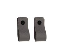 Brute Strength - Leather Handles for Furniture - Grey - 2 pcs - 12,5 x 2,5 cm - Cabinet Handle, Door Handle for Kitchen, Bathroom, cabinets, Dresser, Wood
