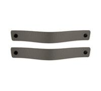 Brute Strength - Leather Handles for Furniture - Grey - 2 pcs - 20 x 2,5 cm - Cabinet Handle, Door Handle for Kitchen, Bathroom, cabinets, Dresser, Wood