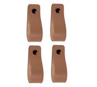 Brute Strength - Leather Handles for Furniture - Taupe - 4 pcs - 16,5 x 2,5 cm - Cabinet Handle, Door Handle for Kitchen, Bathroom, cabinets, Dresser, Wood