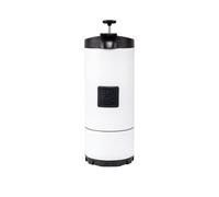 BruTrek OVRLNDR Travel Coffee French Press, 24 fl.oz Capacity, Double Wall Vacuum Insulated, Easy To Clean Removable Bottom, No Spill Lid, On The Go Coffee Brewing (Snowflake White)