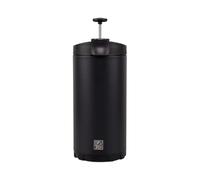 BruTrek Steel Toe 3.0 Travel Coffee Press - Brew 20 fl.oz On The Go - No Spill Lid, Double Wall Vacuum Insulated Stays Hot for Hours, French Press Coffee (Obsidian Black)