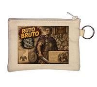 Brutus and the Ides of March Key Chain Coin Purse Beige