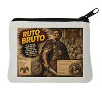 Brutus and the Ides of March Neoprene Coin Purse Pouch 10x11cm White