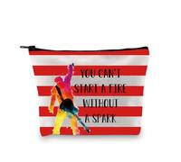 Bruuuuce Singer Inspired Makeup Bag Rock Music Lover Gift Song Lyrics Cosmetic Bag Brucce Springten Zipper Pouch (Start A FIRE Without A Spark UK)