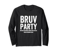 BRUV Party Britain Restoring Underlying Values Long Sleeve T-Shirt, Adult Unisex, Black, X-Large