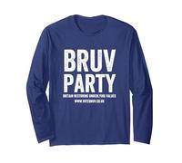 BRUV Party Britain Restoring Underlying Values Long Sleeve T-Shirt, Adult Unisex, Navy Blue, XX-Large