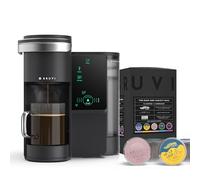 BRUVI The Dark Roast Bundle | Gen 3 Single-Serve Coffee System | Black Color | Includes 20 Dark Roast Coffee and Espresso B-Pods