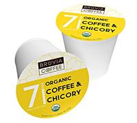 Bruvia Organic Coffee & Chicory 36 Coffee Pods | Compatible with Keurig K-Cup Brewers 2.0