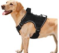 Bruvoalon Heavy Duty Tactical Dog Harness for Large Dogs, Adjustable Anti-Pull Reflective Vest with Molle System, 12 Colors and 4 Sizes