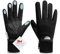 Bruvoalon Winter Gloves for Women & Men, 3M Thermal Insulation, Lycra Fabric, Touchscreen, Anti-Slip, Black, Large-1Pair