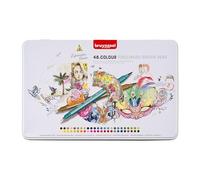 Bruynzeel Creatives Fineliner/Brush Pen Set of 48 Colors | Dual-Tip Pens for Writing, Drawing & Coloring Books for Adults