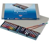 Bruynzeel Design Professional Watercolor Pencils Set of 24 + Brush | Water-Soluble Artists Pencils for Drawing, Coloring & Painting