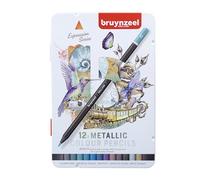 Bruynzeel Expression Colour Pencils 12-Piece Set in Tin, Metallic