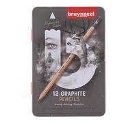 Bruynzeel Expression Graphite Pencil Set of 12 in Tin | 2H - 9B Pencils for Sketching and Drawing