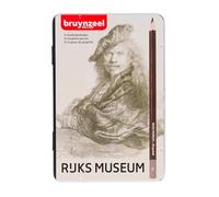 Bruynzeel & Rijksmuseum Professional Graphite Pencil Set of 12 in Tin for Sketching and Drawing | Rembrandt van Rijn