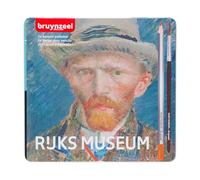 Bruynzeel & Rijksmuseum Professional Watercolor Pencil Set of 24 + Brush in Tin for Drawing & Coloring | Vincent van Gogh