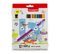 Bruynzeel Triple Colour Pencils 12-Piece Set