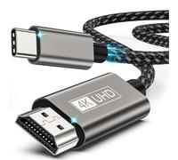 BRV Explorer USB C to HDMI Cable 2M, 4K USB Type C to HDMI, Thunderbolt 3/4 to HDM I Cable, Compatible with iPhone 16/15 Series, MacBook Pro/Air/Mini, Surface, iPad Pro/Air, Galaxy S24/S23/S22