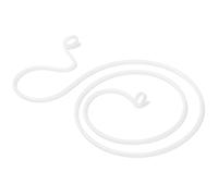 Brvlsoc White Silicone Connector Cord for Earplugs - Flexible Neck Lanyard String for Easy Wearing & Removal, Compatible with High Fidelity & Small Earplug Types