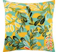 Brvsk Acacia. Needlepoint Kit w/Printed Tapestry Canvas (40 × 40 cm) - Needlepoint Cushion Kit for Creative Home Décor - Needlework Kit for Adult Beginners