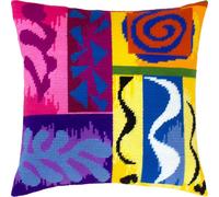 Brvsk Beasts of The Sea. Embroidery Kit w/Printed Tapestry Canvas (40 × 40 cm) - Embroidery Kit for Creative Cushion and Home Décor - Needlework Kit for Adult Beginners