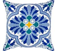 Brvsk Celtic Motifs. Winter. Embroidery Kit w/Printed Tapestry Canvas (40 × 40 cm) - Embroidery Cushion Kit for Creative Home Décor - Needlework Kit for Adult Beginners