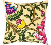 Brvsk Climbing Rose. Tree. Needlepoint Kit w/Printed Tapestry Canvas (40 × 40 cm) - Needlepoint Cushion Kit for Creative Home Décor - Needlework Kit for Adult Beginners