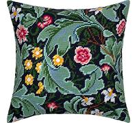 Brvsk Leicester. Stamped Cross-Stitch Kit w/Printed Tapestry Canvas (40 × 40 cm) - Stamped Cross-Stitch Cushion Kit for Creative Home Décor - Needlework Kit for Adult Beginners