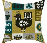 Brvsk Scandinavia. Needlepoint Kit w/Printed Tapestry Canvas (40 × 40 cm) - Needlepoint Cushion Kit for Creative Home Décor - Needlework Kit for Adult Beginners